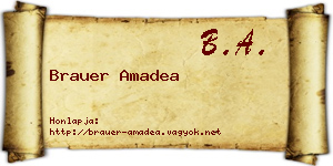 Brauer Amadea névjegykártya